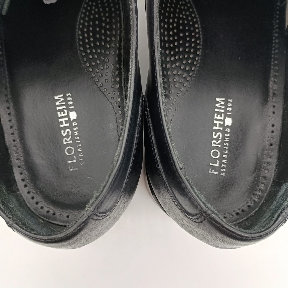 Florsheim Mens Black Leather Cap Toe Oxford Dress Shoes Size 13 D - Picture 6 of 8